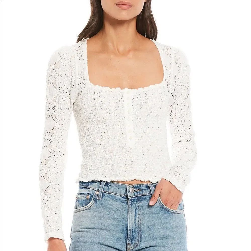 Free People Cream Top 